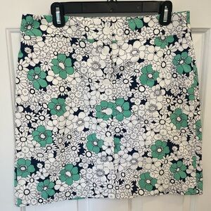 Talbots Green and Navy Pencil Skirt Mini Casual